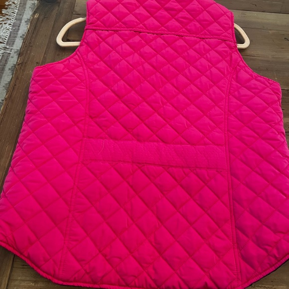Tracy Negoshian reversible puffy vest pink and navy size large - Picture 2 of 4